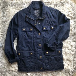 J. Crew Relaxed Boyfriend Fit Field Jacket (Navy)